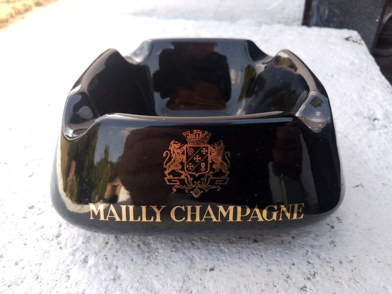 Vintage French Mailly Champagne Ashtray Man Cave Bar Pub Retro Decor SCARCE