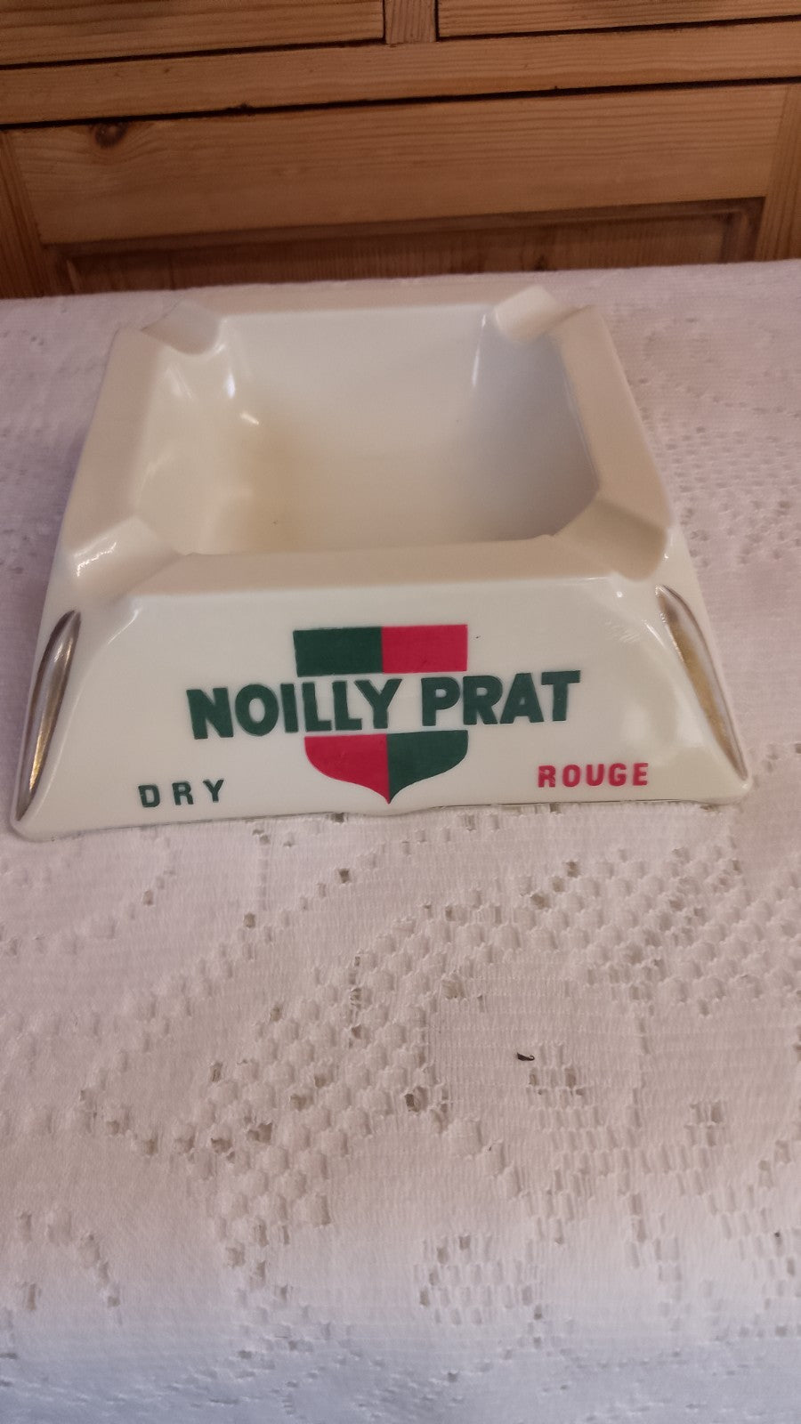 French Vintage Noilly Prat Dry Rouge Ivorex LARGE  Ashtray Man Cave