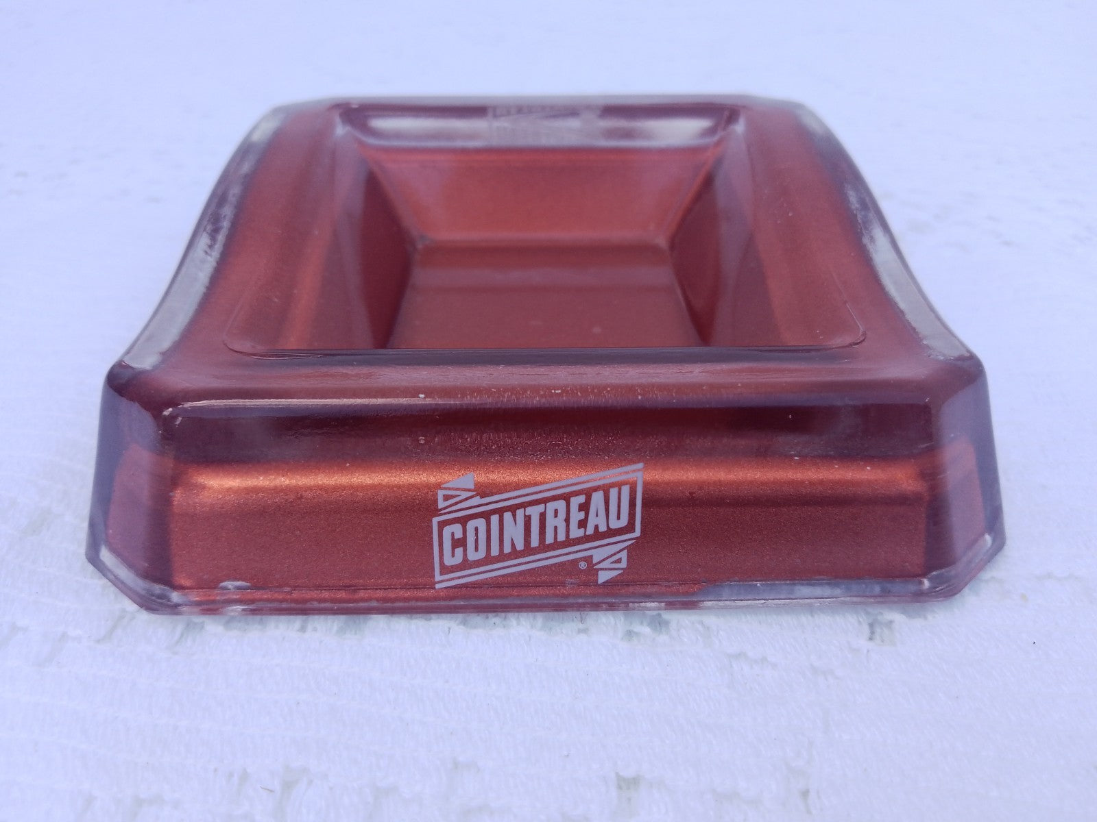 Vintage French COINTREAU Glass orange advertising ashtray Bar Pub Man Cave
