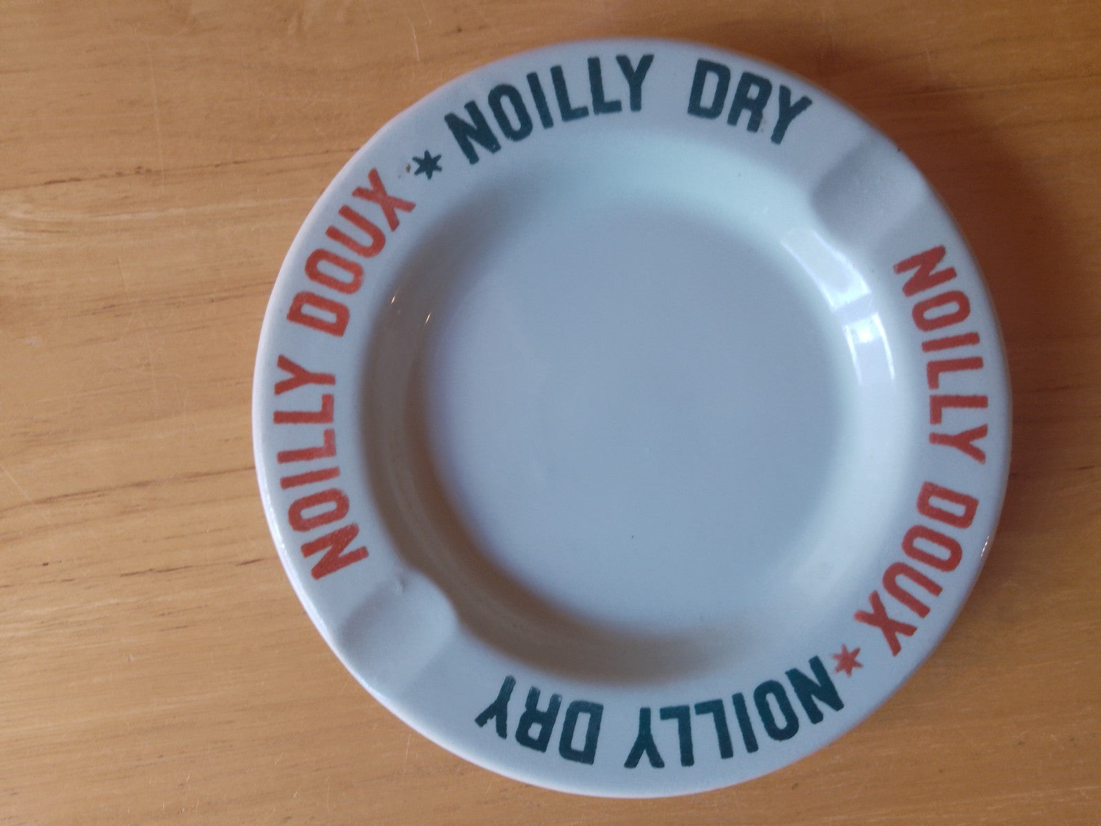 VINTAGE French Noilly Doux Noilly Dry mint Green Ashtray Orchies Made in France