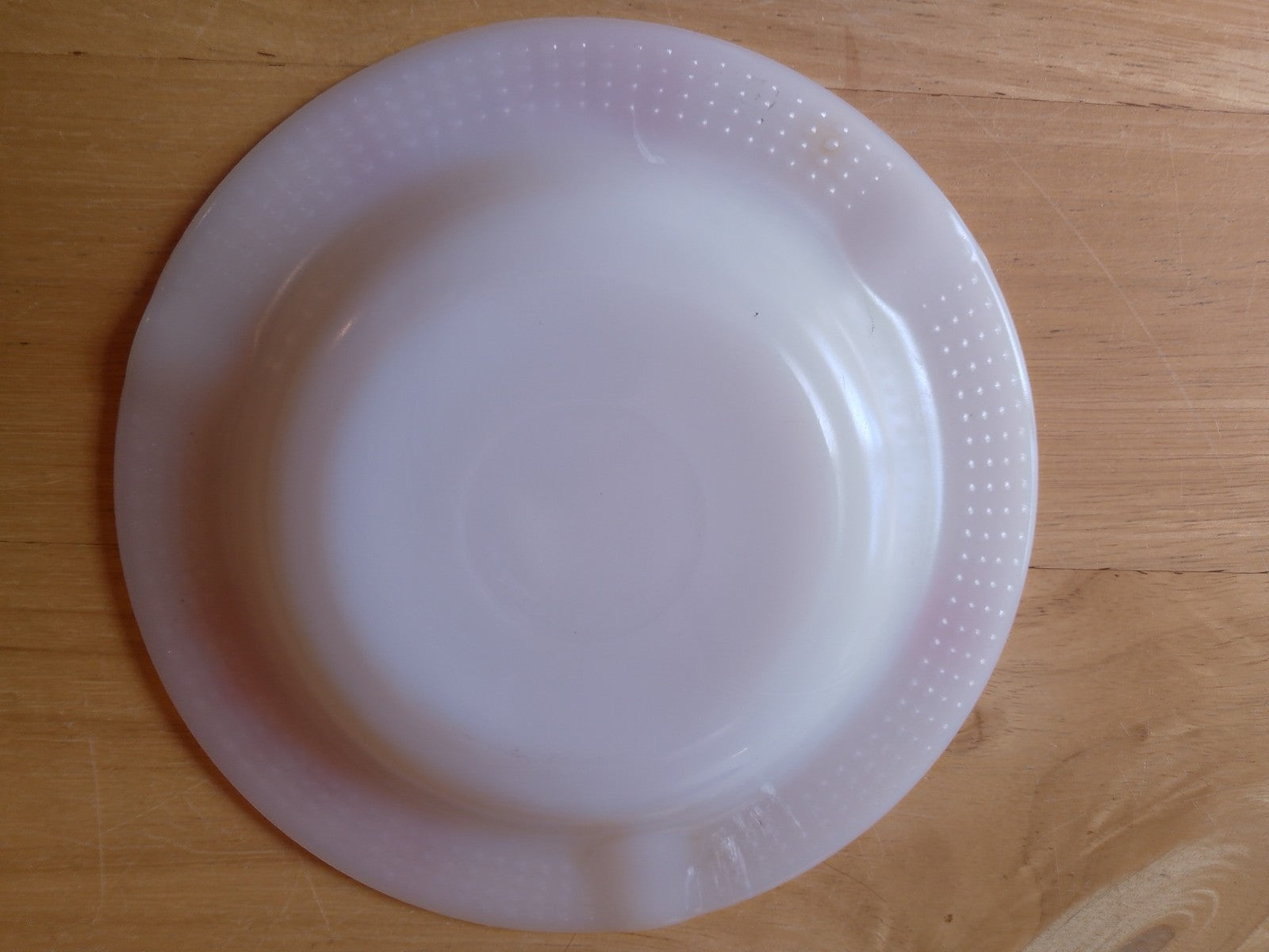 Vintage French Stella Artois white glass ashtray Bar Pub Man Cave Decor