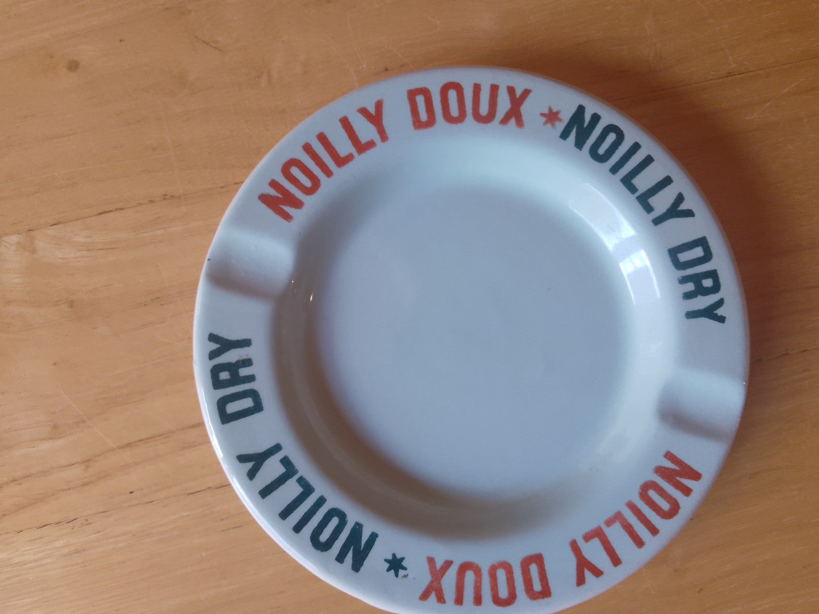 VINTAGE French Noilly Doux Noilly Dry mint Green Ashtray Orchies Made in France