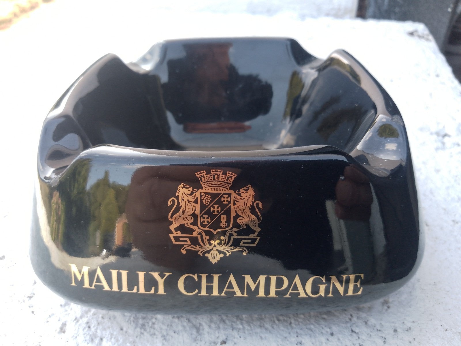 Vintage French Mailly Champagne Ashtray Man Cave Bar Pub Retro Decor SCARCE