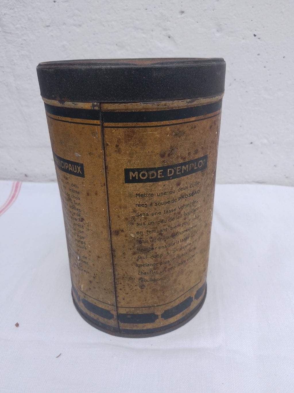 French Vintage Advertising Tin Box Phoscao Empty 1kg Sweet Breakfasts