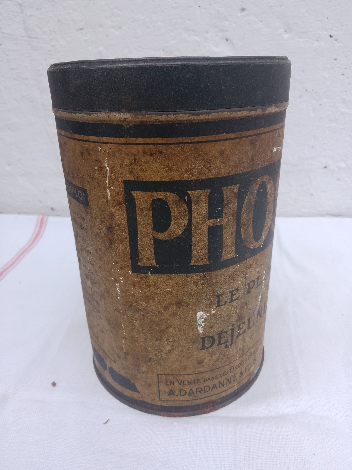 French Vintage Advertising Tin Box Phoscao Empty 1kg Sweet Breakfasts