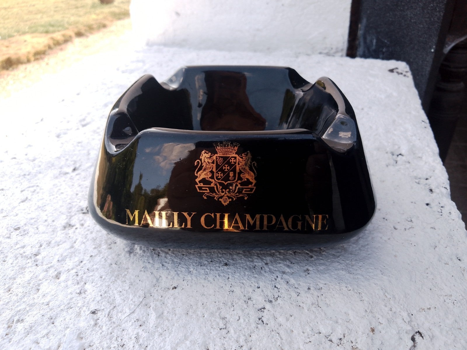Vintage French Mailly Champagne Ashtray Man Cave Bar Pub Retro Decor SCARCE