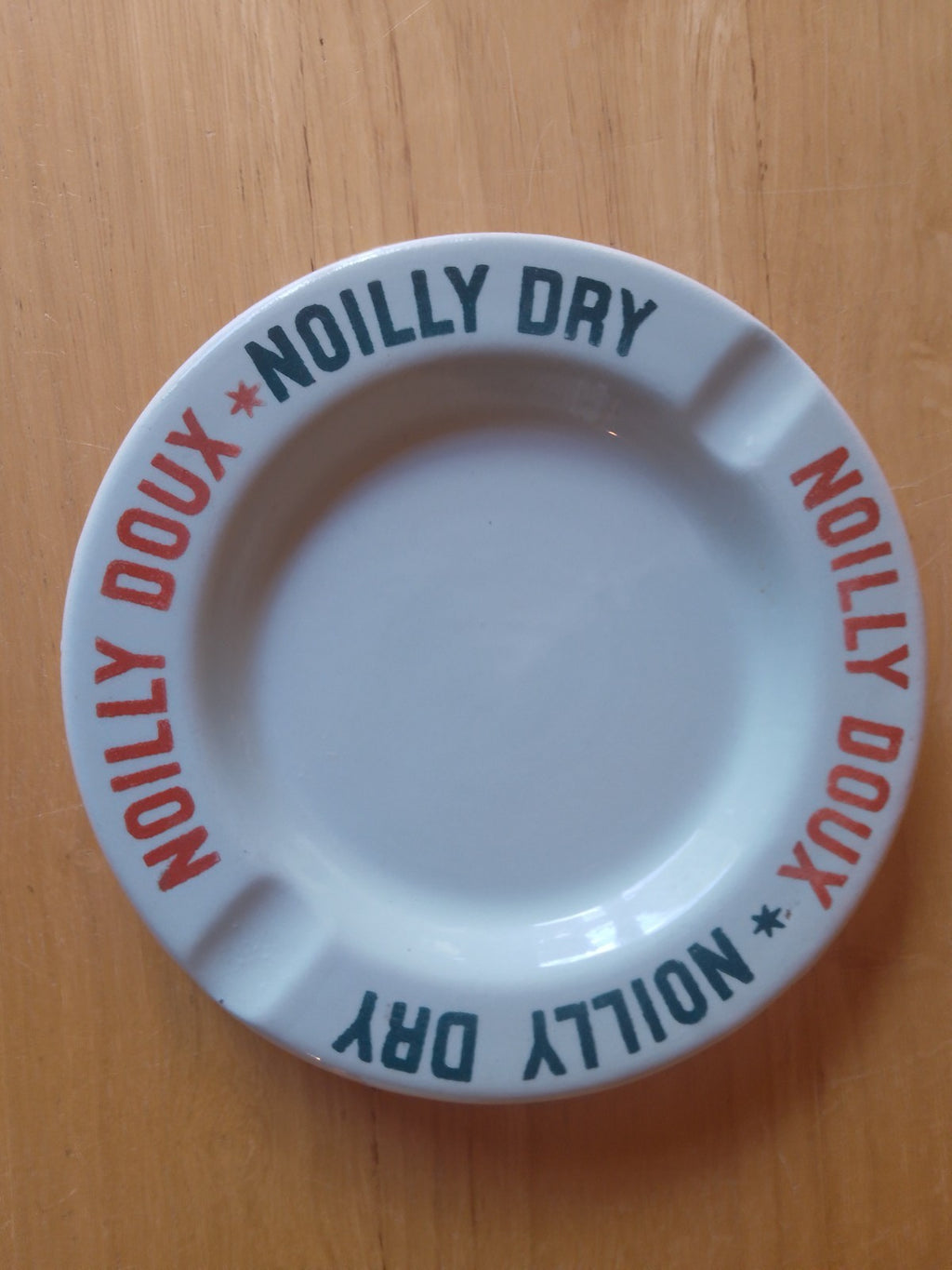 VINTAGE French Noilly Doux Noilly Dry mint Green Ashtray Orchies Made in France