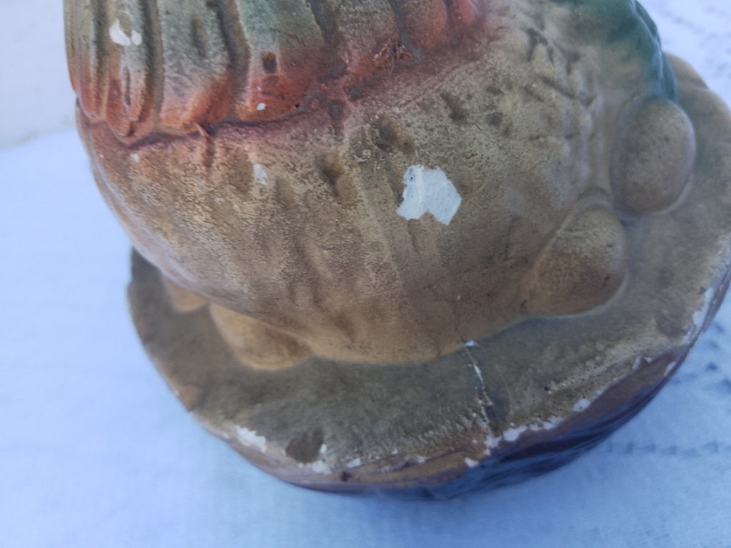 Vintage French Plaster Chicken Money Bank Break To Open Piggy Bank c1950-60's