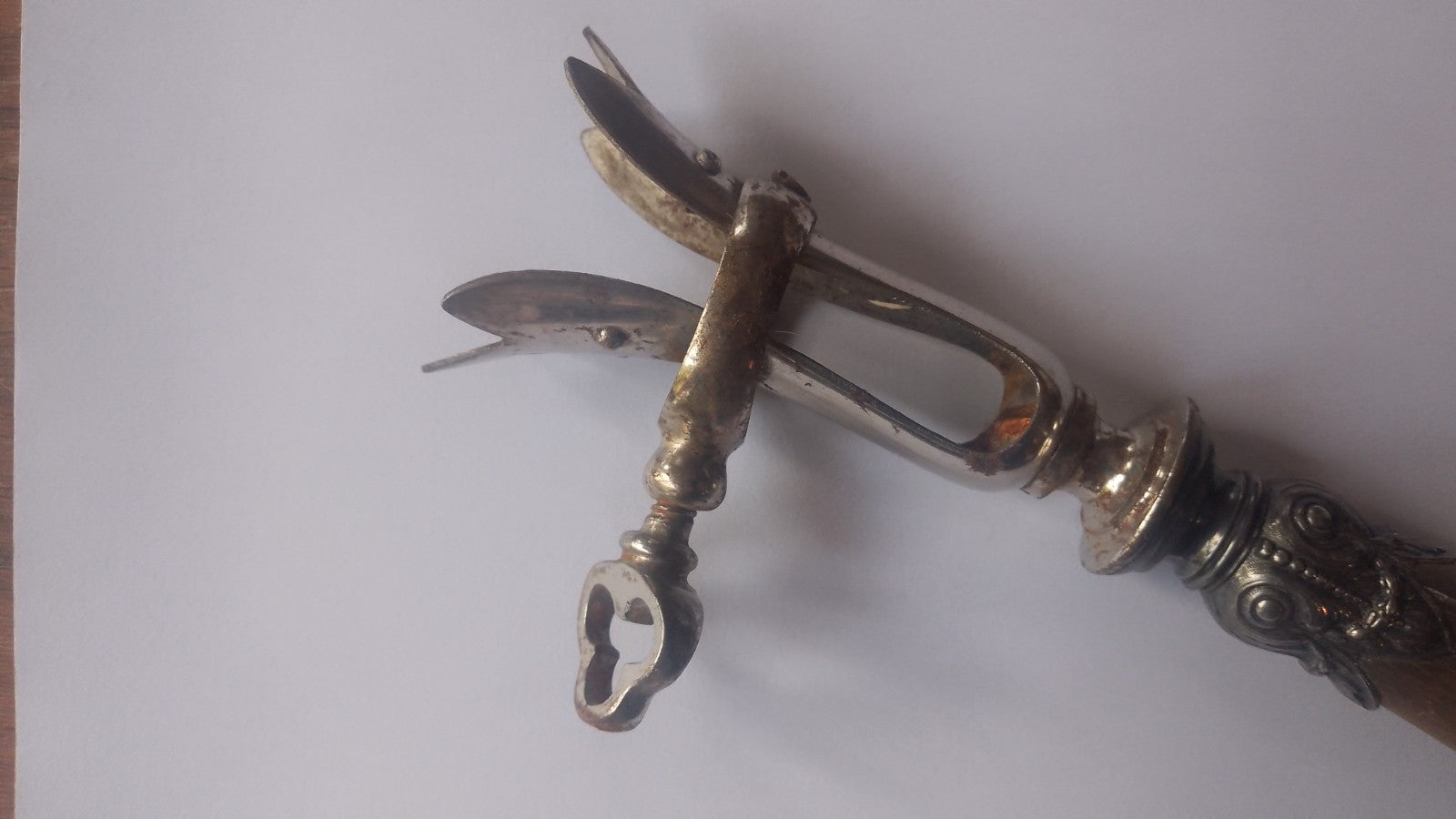 Antique French Flatware Manche A Gigot Leg Of Lamb Bone Holder Bone Handle