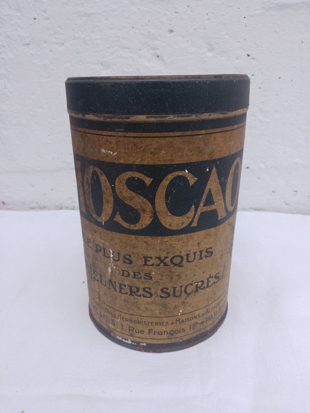 French Vintage Advertising Tin Box Phoscao Empty 1kg Sweet Breakfasts
