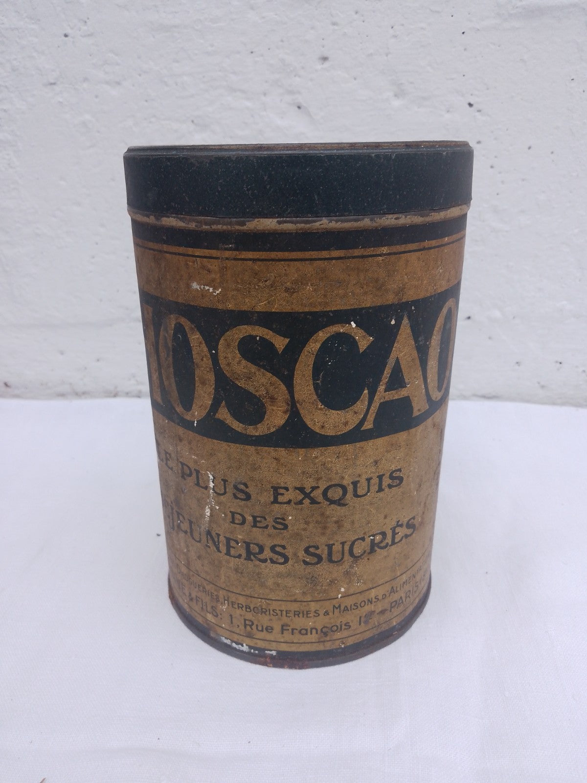 French Vintage Advertising Tin Box Phoscao Empty 1kg Sweet Breakfasts